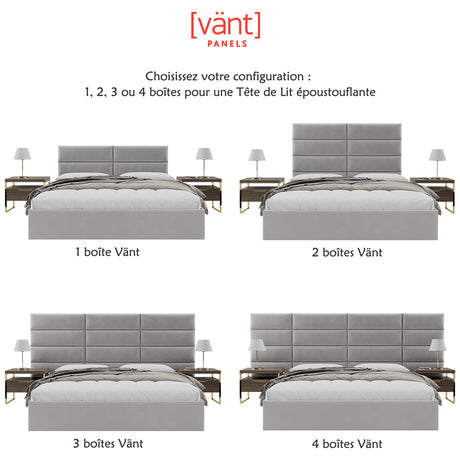 Configuration panneau tête de lit or